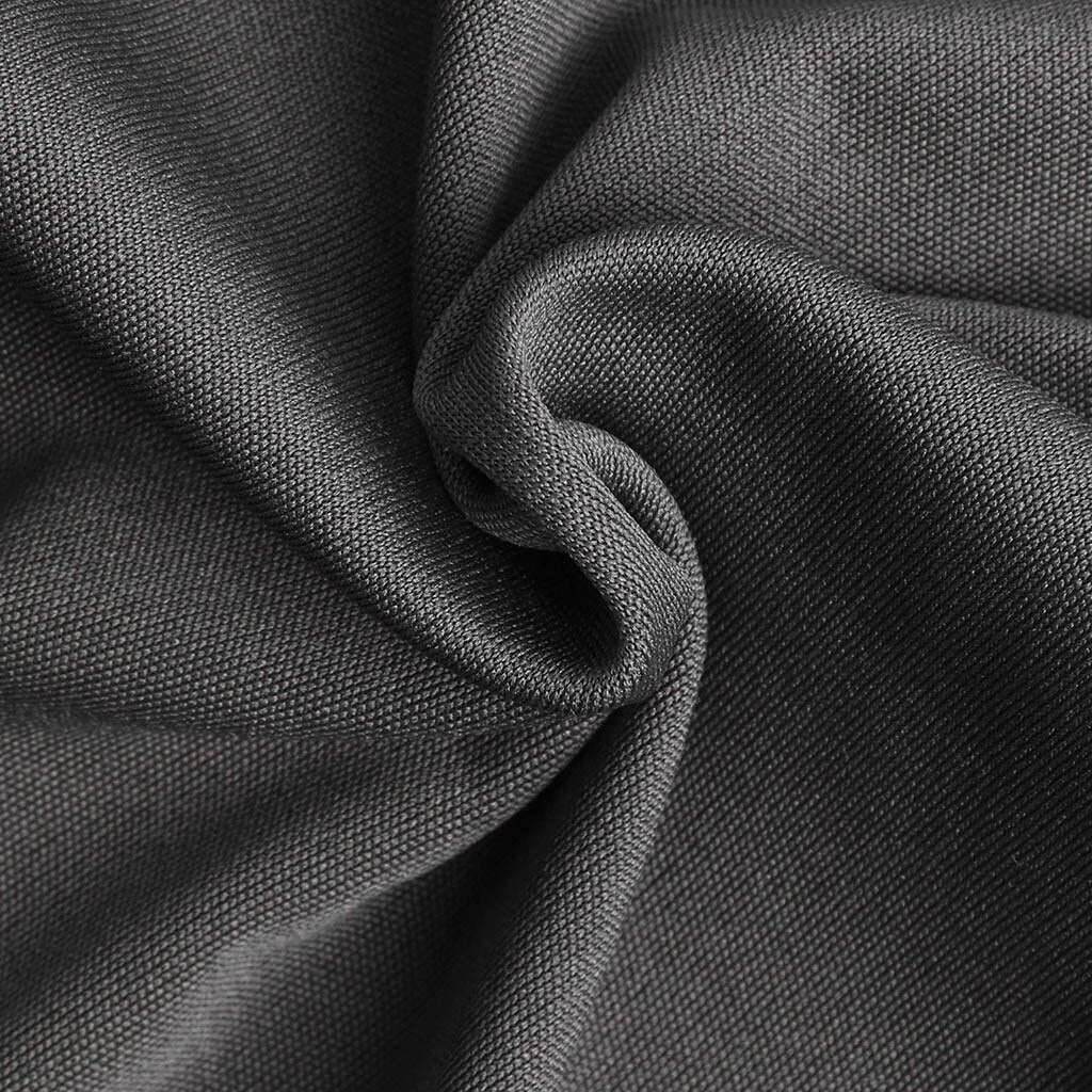 2019 Fall Party Dress Womens Suit Solid Ol Gray Pencil Buttons Dress Deep V Neck Long Sleeve Elegant Slim Bodycon Work Dress#3