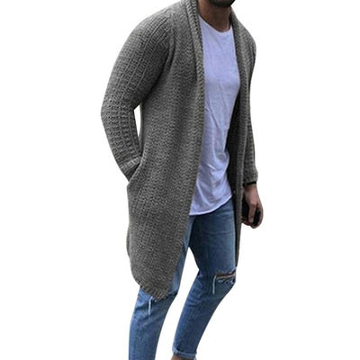 Men Cardigan Sweater Men Long Sleeve Solid Sweater Coat Winter Autumn Slim Fit Overcoats Cardigans Knitwears Knitted Streetwears