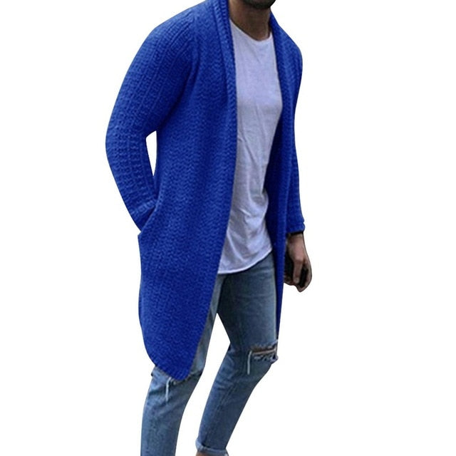 Men Cardigan Sweater Men Long Sleeve Solid Sweater Coat Winter Autumn Slim Fit Overcoats Cardigans Knitwears Knitted Streetwears