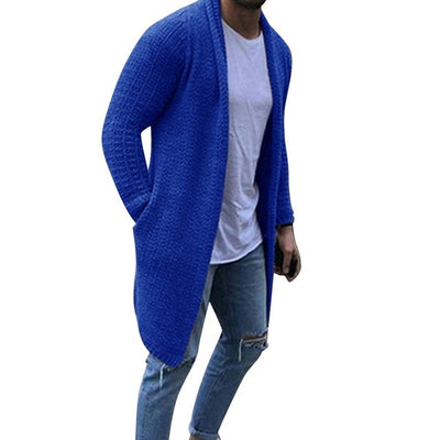 Men Cardigan Sweater Men Long Sleeve Solid Sweater Coat Winter Autumn Slim Fit Overcoats Cardigans Knitwears Knitted Streetwears