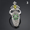 Fashion Jewelry Bowknot Nail Ring Charm Crown Flower Crystal Finger Nail Rings For Women Lady Rhinestone Fingernail Protective